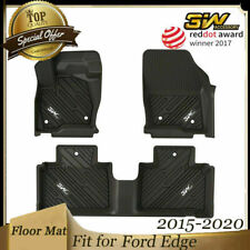 3w Liner Floor Mats For Ford Edge 2015-2022 Front Rear 2 Rows All Weather Tpe