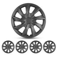 17 Set Of 4 Black Wheel Covers Snap On Hub Caps Fit R17 Tire Steel Rim