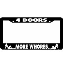 4 Doors More Whores Jdm License Plate Frame
