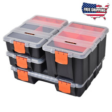 49-compartment Hardware Small Parts Organizer 4 Containers W Removable Trays