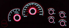 Red Glow Gauge Face Overlay For 03-06 Chevy Suburban Tahoe Silverado Lt Es Cab