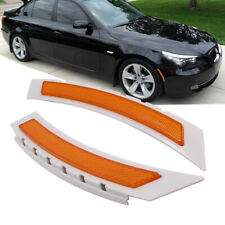 For 2008-2010 Bmw E60 5 Series Lci Amber Side Marker Lamps Bumper Reflector Pair