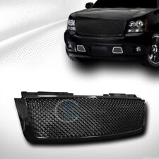 For 07-14 Chevy Tahoesuburbanavalanche Glossy Blk Mesh Front Bumper Grille Abs