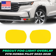 Yellow Precut Fog Light Overlay Tint Covers Film Fits Honda Pilot 2023-2025