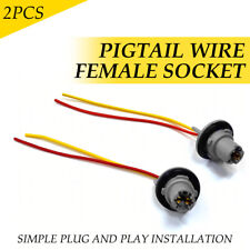 2pcscar Truck T10 Socket Pigtail Wire Connector For Light Bulbs 194 Female Plug