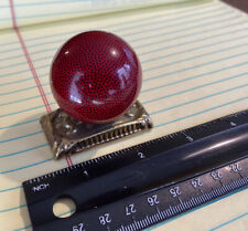 Vintage Red Gear Shifter Knob On Brass Base - Made In England 756 173 Unknown