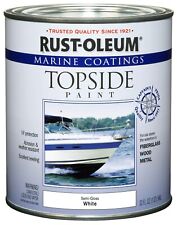Rust-oleum 207000 Marine Coatings Topside Paint Quart Semi-gloss White 32 Fl Oz