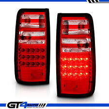 For 1991-1997 Toyota Land Cruiser Fj80 Clear Red Rear Led Tail Lights Pair Lhrh