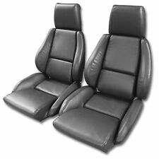 Corvette C4 Leather-like Std Seat Covers Wo Perf Inserts - Graphite 1984-1987