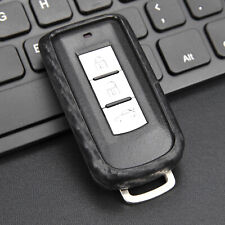 Silicone Carbon Fiber Smart Key Case Cover For Mitsubishi Outlander Sportasx