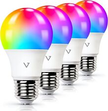 4 Pack Smart Light Bulb Wifi Led A19 9w E26 Dimmable Multi Color Tunable White