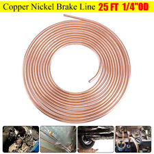 14 Od 25 Foot Steel Copper Brake Line Tubing Kit Coil Roll Inline Us