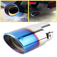 1 Car Auto Exhaust Pipe Tip Tail Muffler Stainless Steel Replace Kit Blue Oxilam