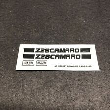 Monogram 69 Street Camaro Decals 2230 Original Z28 1977 Issue Chevy Muscle Car