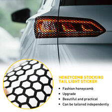 Car Rear Tail Cover Light Honeycomb Black Sticker Tail-lamp Decal Accessories Us