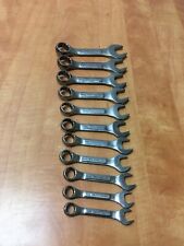 Vintage Craftsman Usa 11pc Metric Stubby Combination Wrench Set Vv 12mm To 22mm