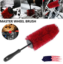 18 Long Wheel Brush Car Bendable Wash Tool Cleaning Brush Tire Rims Spokes Usa