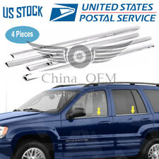 For 1999-2003 2004 Jeep Grand Cherokee Chorme Plated Window Sills Moulding Trims