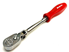 Snap-on Tools New Thlfd72 Red 14 Drive Hard Grip Long Flex-head Ratchet Usa