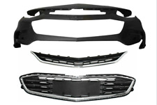 Fit For 2016-2018 Chevy Malibu Front Bumper Cover Front Upper Lower Grille