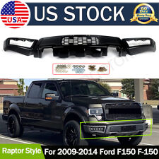 Conversion Raptor Style For 2009-2014 Ford F150 F-150 Steel Front Bumper Black