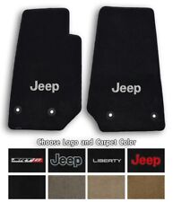 2002-2013 Jeep Liberty Velourtex Carpet Front Floor Mats - Choose Color Logo