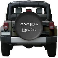 One Life Live It Soft Leather Spare Wheel Tire Cover For Jeep Wrangler Jk 07-18
