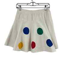 Vintage Seat Covers Polka Dot Skirt Shor Western White Cotton Womens Large