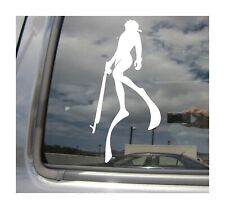 Spear Fishing - Fisherman Diver - Car Auto Window Vinyl Decal Sticker 04004