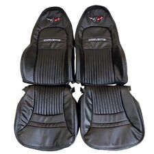 Corvette C5 Standard 1997-2004 Full Black Fuax Leather Car Seat Covers