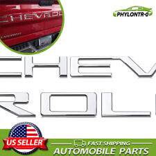 Tailgate Letter For Chevrolet Silverado 2019-2024 Chrome Silver 3d Sticker Decal