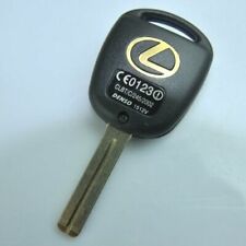 2 New Replacement Key Case Shell Keyless Remote Fob Uncut Blade Lexus Gold Logo