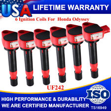 Performance Ignition Coil 6pcs For Acura Cl Rl Tl Honda Accord Odyssey V6 Red