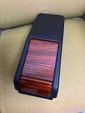 M-benz W124 Black Seat Middle Center With Zebrano Wood Roll Back Storage Console
