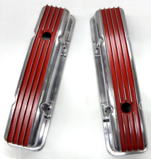 Sbc 350 Aluminum Finned Tall Red Valve Covers