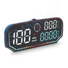 Car Digital Gps Speedometer Head Up Display Mph Kmh Compass Overspeed Alarm