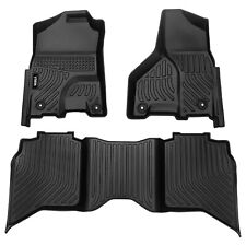 Floor Mats For Dodge Ram 1500 2500 3500 Crew Cab 2013-2018 Front Rear Tpe Liners