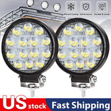 2520lm Led Work Light Flood Spot Lights For Truck Off Road Tractor Atv Round 2pc