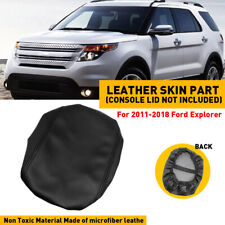 For 2011-2018 Ford Explorer Center Console Arm Rest Lid Armrest Cover Skin Black
