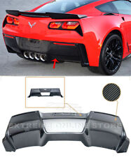 Carbon Fiber Rear Lower Bumper Diffuser For 14-19 Corvette C7 Gm Factory Style