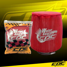 Universal Water Guard Cold Air Intake Pre-filter Cone Filter Cover Red - Medium