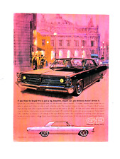 1964 Pontiac Grand Prix Vintage Fitz Van Art Red Original Print Ad 8.5 X 11