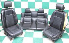 -bag 13-14 Mustang Vert Black Leather Heated Power Buckets Backseat Seat Set