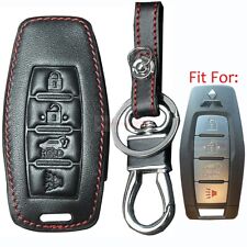 Fit New Mitsubishi Outlander 4 Button Remote Smart Key Fob Leather Case Cover