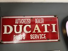 Antique Looking Ducati Dealer Sales Service Motorcycle Sign