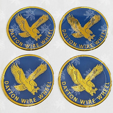 Blue And Gold Dayton Eagle Wire Wheel Chips Caps Set Of 4 Size 2.25 Inches