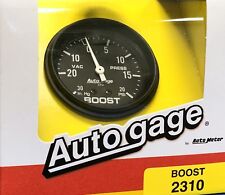 Auto Meter Autogage 2310 Mechanical Boost Pressure Vacuum Gauge Black 2 58