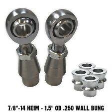 78 Chromoly Heim Joint 1.5 Od .250 Wall Panhard Tie Rod End Kit Hms Spacers