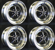 New Mustang Magnum 500 Wheels 15x7 Set Of Complete W Caps And Lug Nuts 15x7