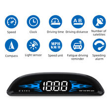 Universal Hud Gps Head Up Display Speedometer Odometer Car Digital Speed Alarm